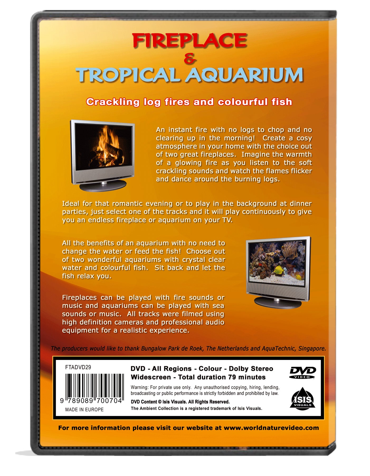 Fireplace & Tropical Aquarium